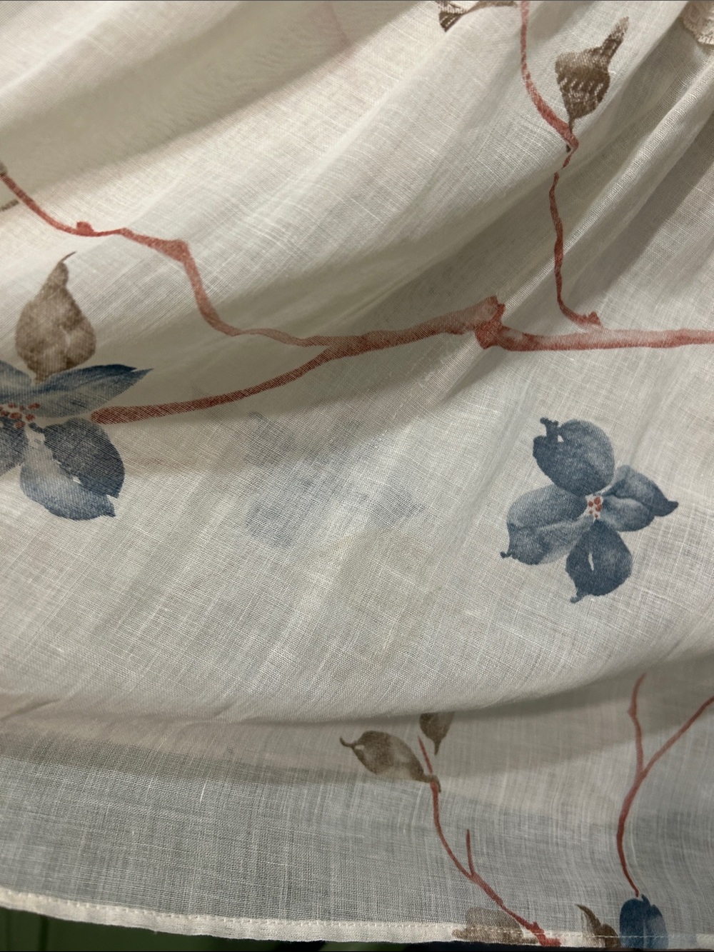 70’s Gunne Sax floral Dogwood print maxi bishop sleeve cream Sz Xs-Small - Picture 16 of 16